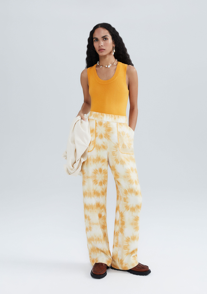 Regata Laranja Hering Feminina Slim Decote U Em Tricô De Viscose