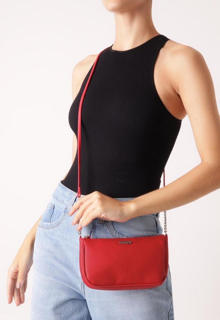 Bolsa Tiracolo Média Snake Vermelha | ZZ MALL