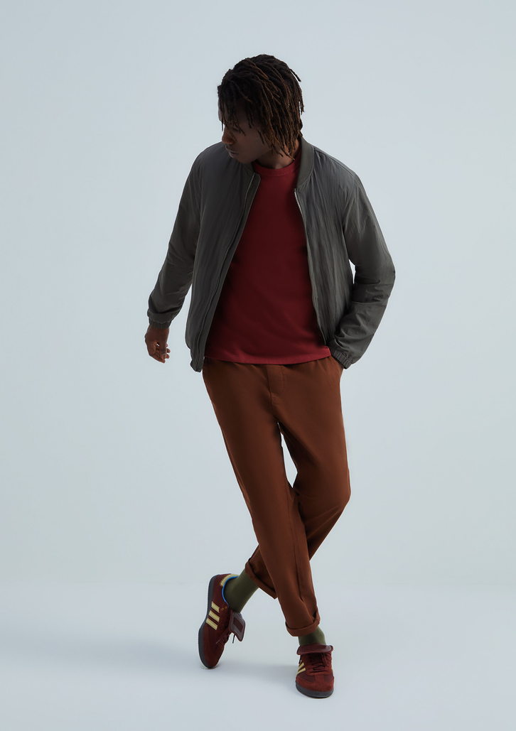 Jaqueta Verde Hering Básica Masculina Bomber Corta Vento