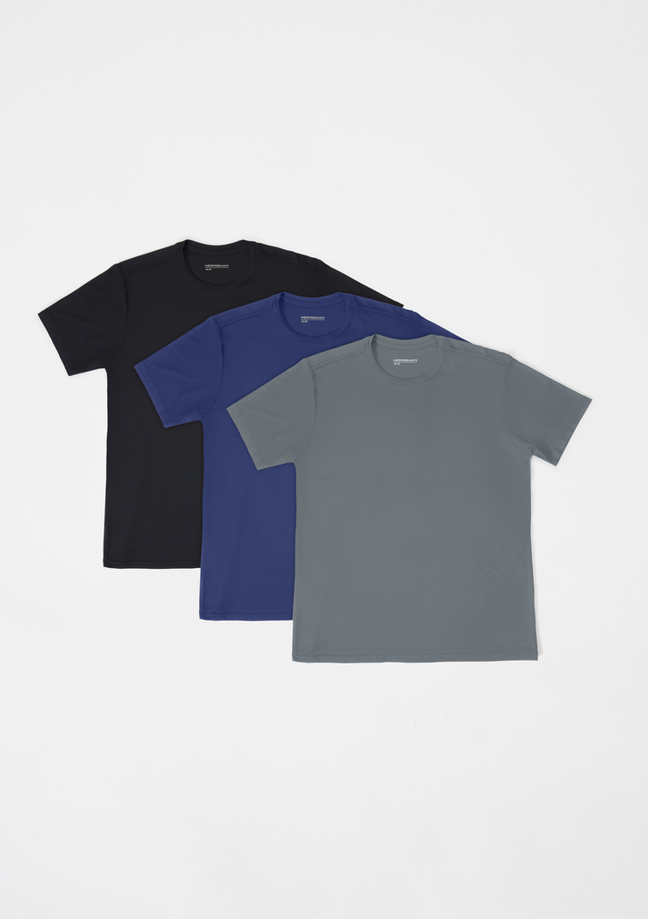 Kit Com 3 Camisetas Multicoloridas Hering Esportivas Manga Curta Com Proteção UV 50+