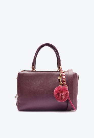 Bolsa Bowling Roxa Schutz Jasmine Couro | ZZ MALL