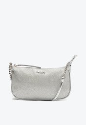 Bolsa Tiracolo Prata Anacapri Média Textura Glam