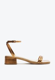 Sandália Salto Bloco Santorine Bronze