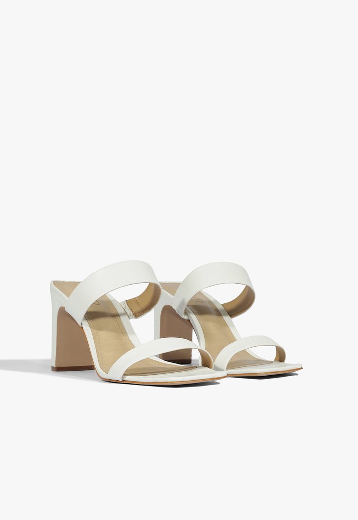 Sandália Mule White Schutz High Minimal