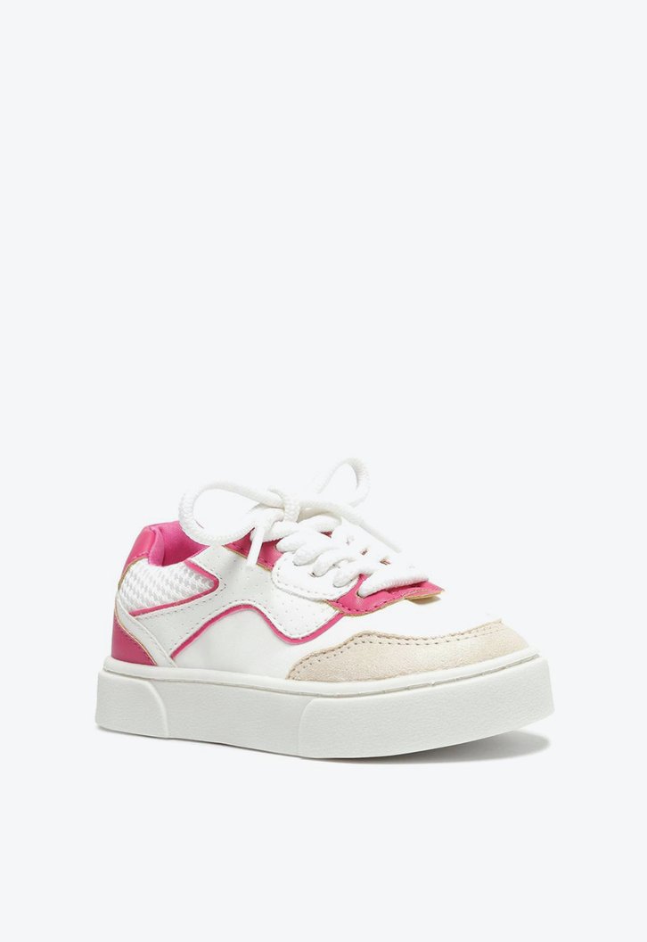 Tênis Branco Rosa Arezzo Flatform Bambini
