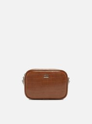 Bolsa Tiracolo Marrom Arezzo Croco Pequena