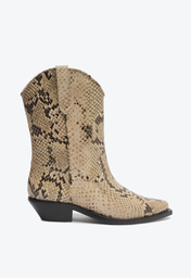 Bota Western Bege Schutz Couro Snake