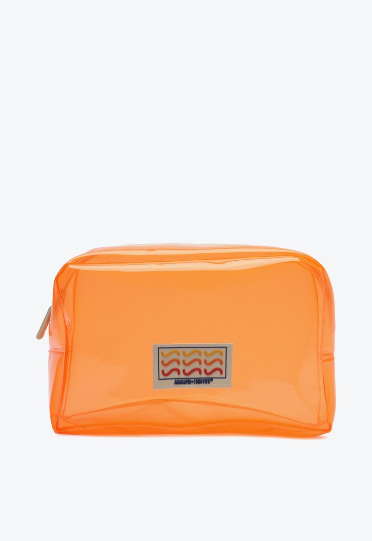 Necessaire Média Translúcida Sundown Laranja