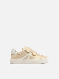 Tênis Infantil Dourado Branco Arezzo Velcro