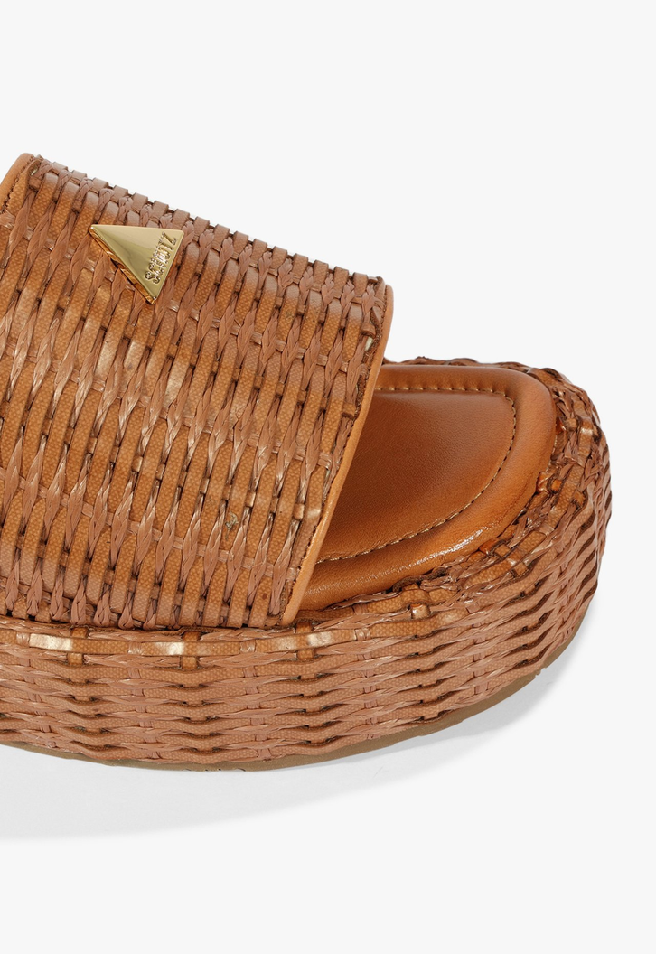 Chinelo Plataforma Marrom