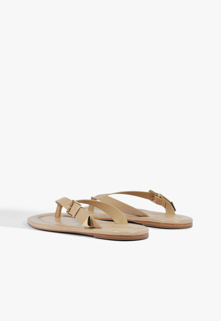 Chinelo Fivela Couro Nude