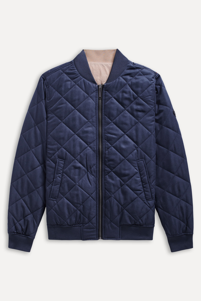 JAQUETA AZUL E BEGE RESERVA BOMBER DUPLA FACE