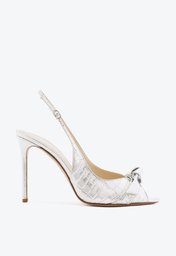 Clarita Peep Toe 100 Argento