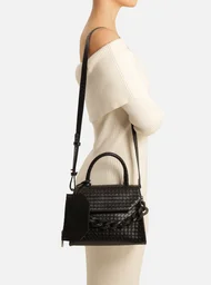 Bolsa Satchel Roxa Iara Média Rosa | ZZ MALL