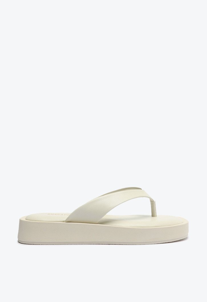 Sandália De Dedo Flatform Branca Anacapri
