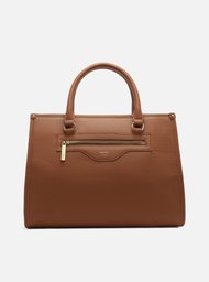 Bolsa Tote Marrom Zíper