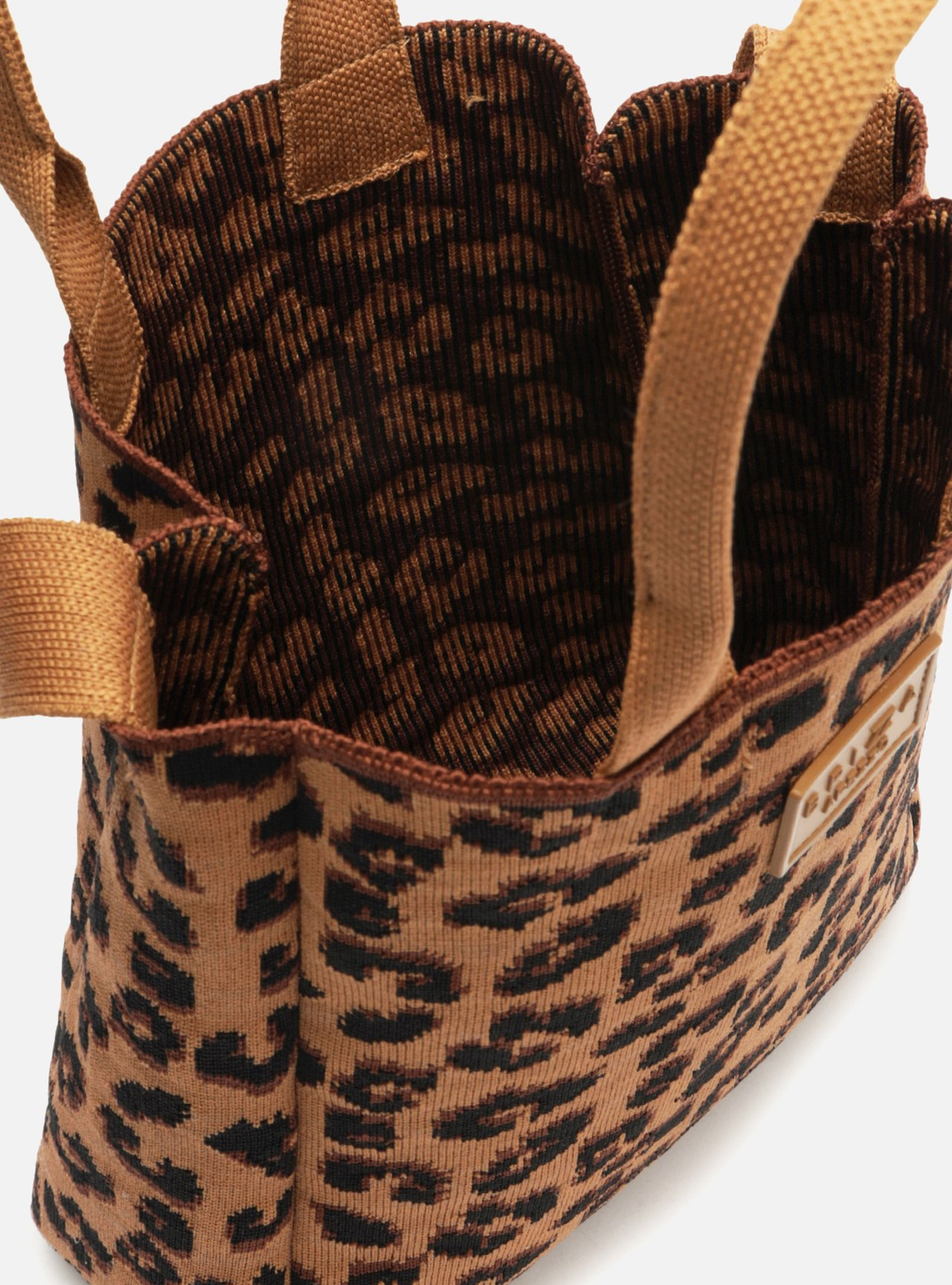 Bolsa Shopping Animal Print Crochê Mônaco Pequena | ZZ MALL