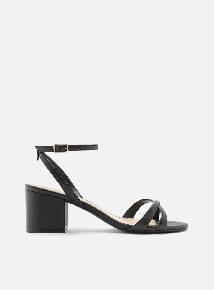 Sandália Preta Salto Bloco Special Occasion