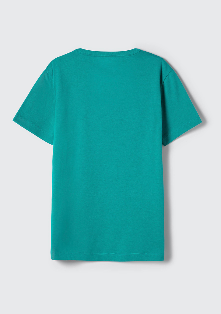 Camiseta Verde Hering Básica Infantil Modelagem Regular