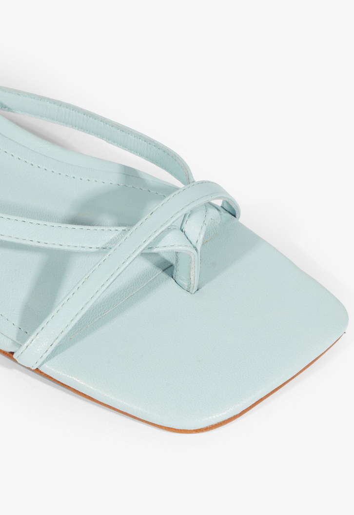 Sandália Bold II Salto Fino Baixo Azul