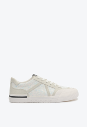 Tênis Casual Branco Schutz Camurça Glitter