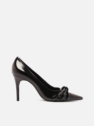 SCARPIN PRETO AREZZO VERNIZ SALTO FINO TIRAS