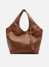 Bolsa Hobo Caramelo Couro Ísis Grande
