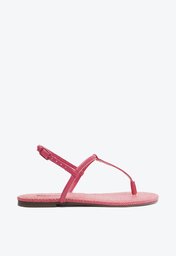 Sandália Rasteira Rosa Anacapri Camelia Slim