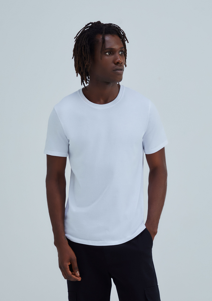 Camiseta Branca Hering Básica Manga Curta Regular World