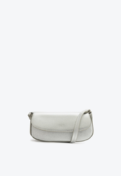 Bolsa Mini Tiracolo Prata Schutz Baguette Esther Couro