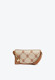 Bolsa Tiracolo Bege Marrom Schutz Pequena Jackie Lona