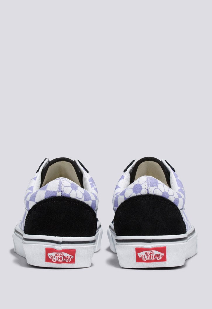 Tênis Old Skool Floral Checkerboard Lavender Black