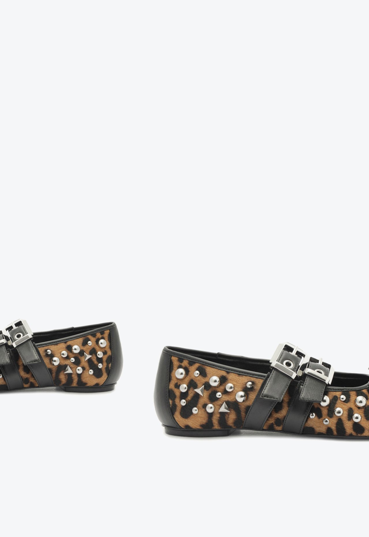 Sapatilha Couro Animal Print