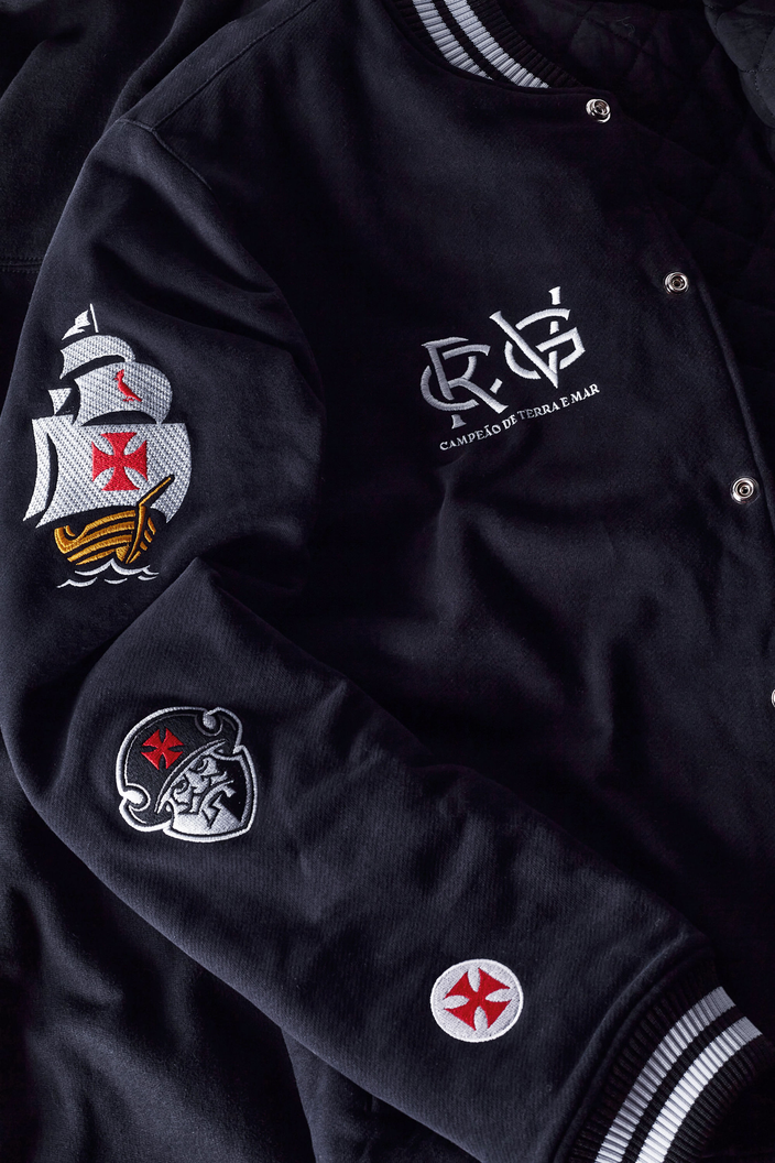 Jaqueta Preta Reserva Varsity Vasco Da Gama