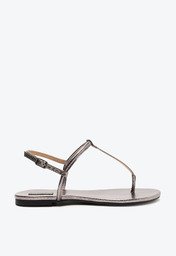 Sandália Rasteira Prata Anacapri Slim