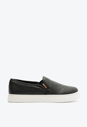 Tênis Slip On Sola Alta Liso Preto