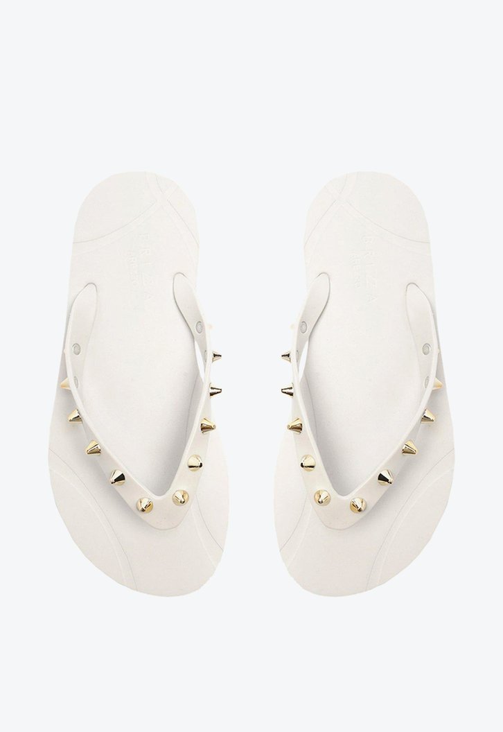 Chinelo De Dedo Branco Brizza Studs Rock