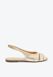 Sapatilha Dourada Anacapri Slingback Boho