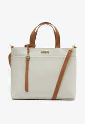 Bolsa Tote Branca Anacapri Média Alça Marrom Bag Charm