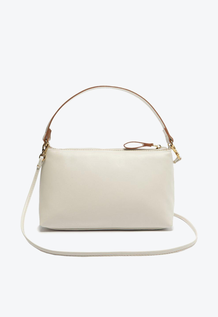 Bolsa Crossbody Nude Anacapri Baguete Detalhe Rosado Média
