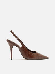 Scarpin Marrom Arezzo Salto Alto Fino