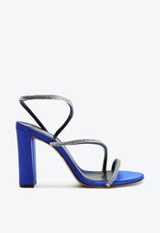 Polly Zircone Satin Block 90 Eletric Blue/Crystal