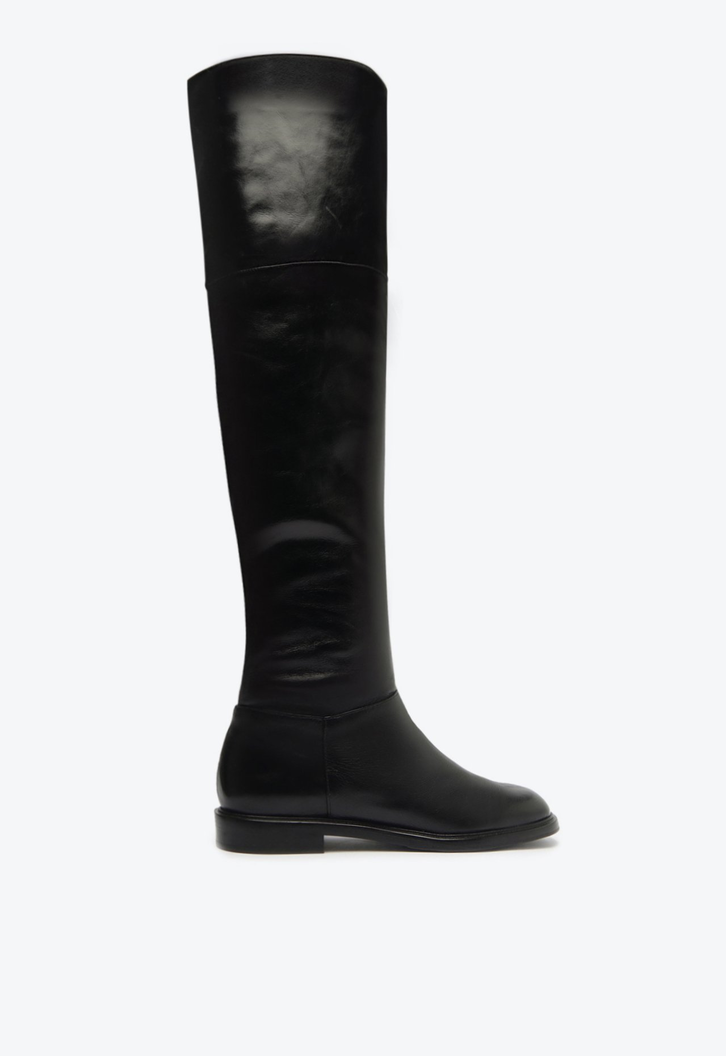 Bota Preta Schutz Montaria Over The Knee Couro | ZZ MALL Bota Preta Schutz Montaria Over The Knee Couro | ZZ MALL