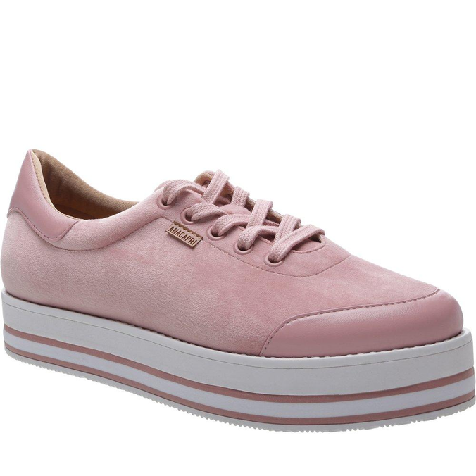 tenis anacapri veludo rosa