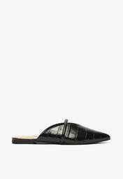 Sapato Mule Preta Schutz Croco
