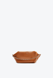 Bolsa Tiracolo Schutz Grande Couro Corrente Marrom
