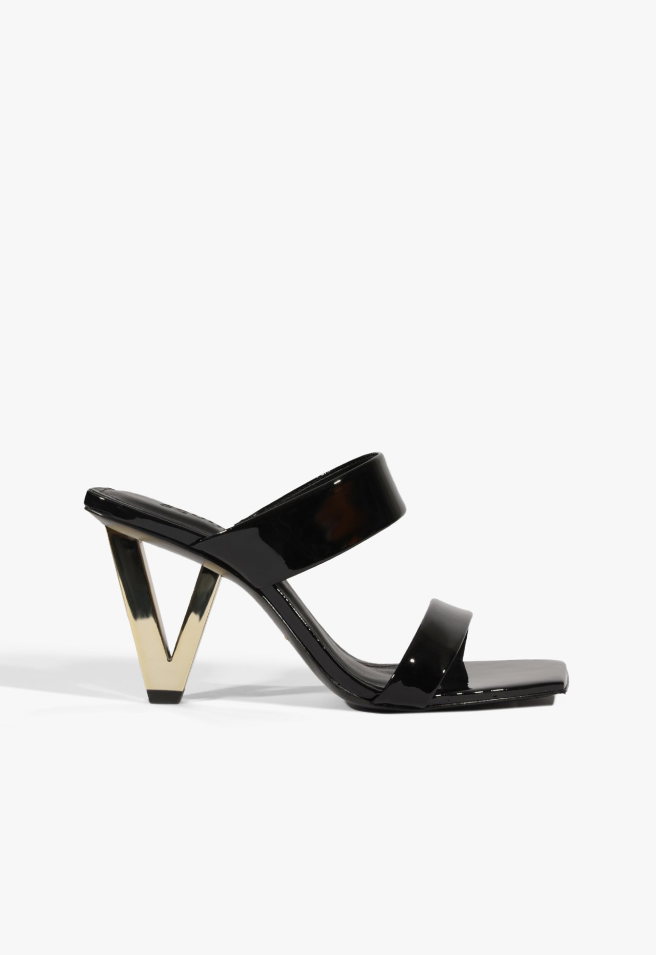 Sandália Mule Couro Preta | ZZ MALL