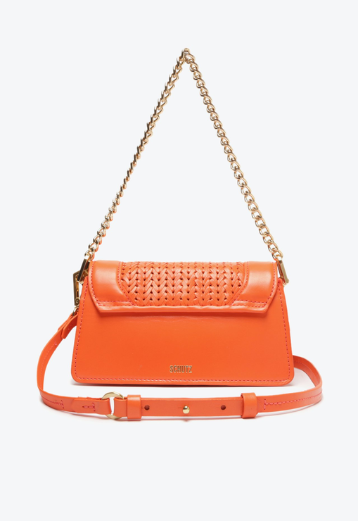 Bolsa Tiracolo Audrina Couro Laranja