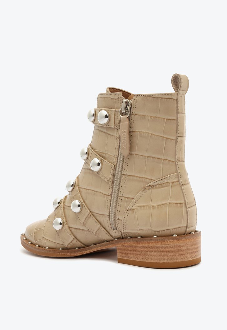 BOTA BEGE SCHUTZ CLARE COURO