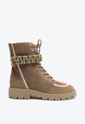 Bota Coturno Marrom Schutz Brilho